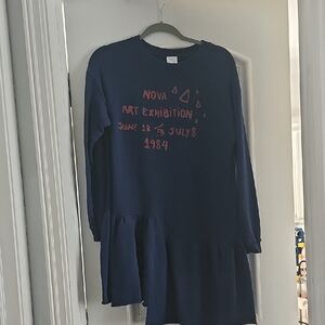 Kids Casual Dress in Navy Blue